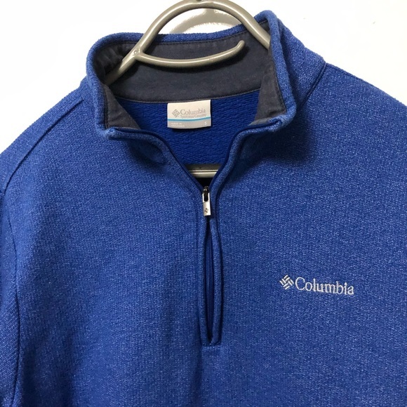 COLUMBIA Blue Thermal 1/4 Zip Jacket Small - Picture 2 of 5